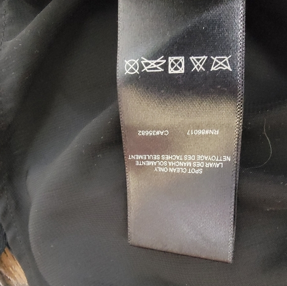 Bebe Halter Top Small 100% Silk Embellished Belted Open Back Black - Picture 8 of 8